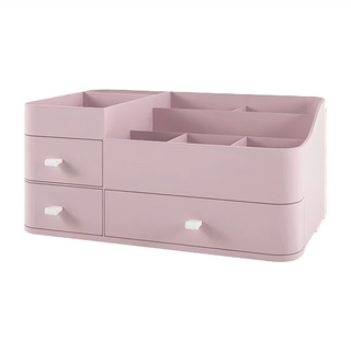 大容量化妝品乾燥玫粉 多層抽屜分格設計桌面收納整理盒, 乾燥玫粉, 1個