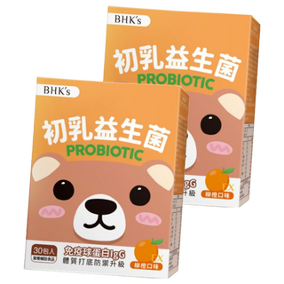 BHK's 兒童 初乳益生菌粉EX 含免疫球蛋白IgG 柳橙口味, 2g, 30包, 2盒