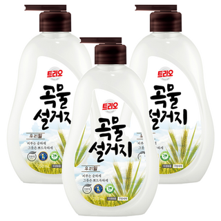 Trio 小麥成分蔬果碗盤潔液 750ml, 3瓶