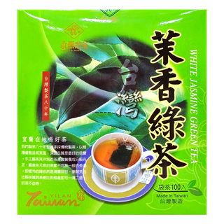 永發茗茶 茉香綠茶 台灣茶八十年 宜蘭在地好茶 袋茶, 2g, 100入, 1盒