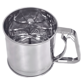 MINEX METAL 不銹鋼手壓式麵粉篩 V-603, 1個