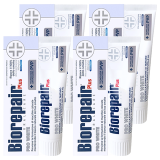 Biorepair 貝利達 亮白加強型牙膏, 75ml, 4條
