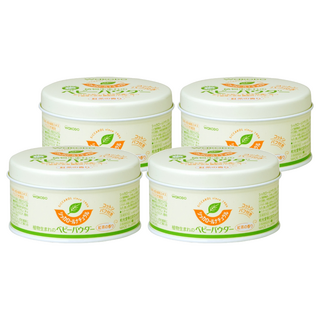 WAKODO 和光堂 S4天然植物玉米爽身粉 有效滋潤保濕肌膚 帶有淡淡茶香味, 120g, 4罐