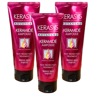KERASYS 專業安瓶熱損護髮素, 角蛋白神經醯胺, 修護受損髮絲, 200ml, 3條