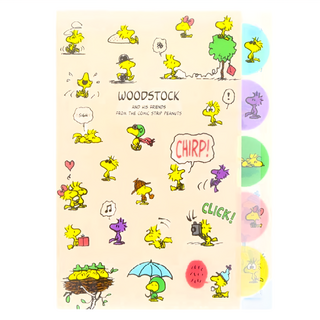 sun-star PEANUTS 史努比 L型A4五夾層資料夾, 胡士托WOODSTOCK系列, 糊塗塌客綜合版, 1個