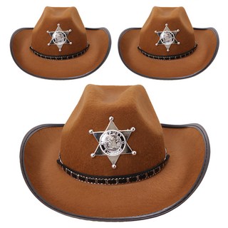 Livingda 警長帽, 棕色, 3個