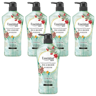 Essential 逸萱秀 雪松+粉紅胡椒洗髮精 香氛精油修護, 700ml, 5瓶