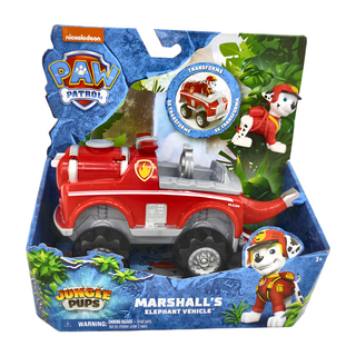 nickelodeon PAW PATROL 汪汪隊立大功 救援車叢林狗狗, 毛毛 + 大象消防車 紅色, 1盒