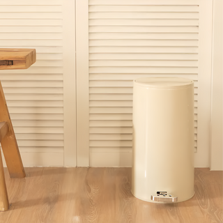 沐慕家居 帶蓋可壓回彈垃圾桶 15L, 1個