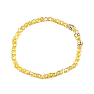 晶鑽幸運水晶系列手鍊, 陽光黃, 5g