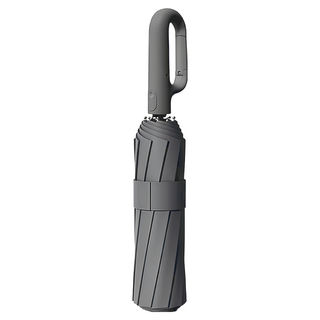 50骨正向環扣自動傘, 高密度碰擊布, 合金傘骨, 防曬, 防風, 曜石黑