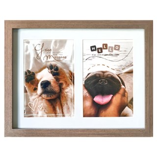 STYLE_G時代家居 歐風2入相框組 - 深木色, 27 x 22cm, 1個