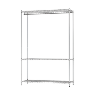 KI WISH 居家生活 三層衣櫥架 無布套, 銀色