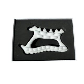 A&R 韓版天然陶瓷刮痧板禮盒款 按摩器, 1盒, B款 白魚骨