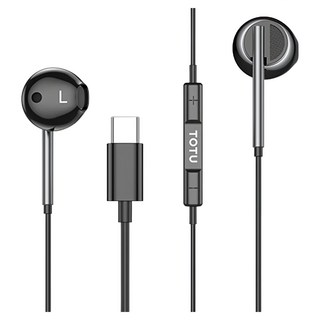 TOTU 拓途 EP-3系列 Type-C耳機 線控耳機 聽歌/通話/麥克風, 黑色