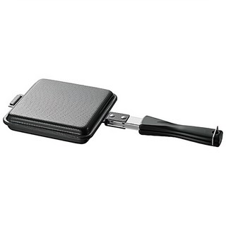 SHIMOMURA 下村工業 日本製雙面吐司烤盤 可拆卸掛鉤 IH爐適用 熱銷, 1個, 無需鍋蓋