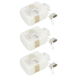 KEYTOSS 詰朵斯 Milk Fiber 沐浴海棉 立方織 含18種胺基酸 溫和去角質 淨白保濕, 白色, 3個, 1個裝