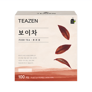 TEAZEN 普洱茶套裝 70g 茶包, 0.7g, 100包, 1盒