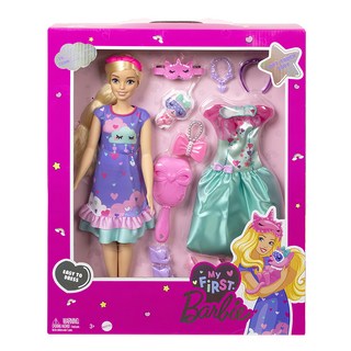 Barbie 芭比 My First Barbie 遊戲組, 1組, 綠色洋裝