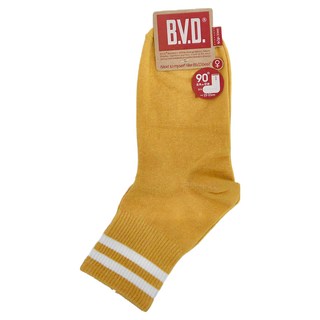 B.V.D. 女款3/4雙條直角襪 6雙一組 - 彈性襪口