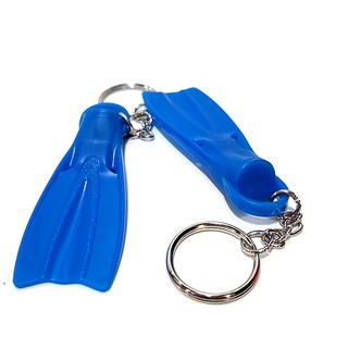 ButterFly Fish 蝴蝶魚 經典 蛙鞋鑰匙圈 2件組 K-701, 藍, 1組