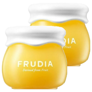 FRUDIA 靈光乍現 柑橘明亮煥白雪酪霜, 含61%濟州柑橘冷壓萃取鮮果水, 修護粗糙與暗沉、修正臉部瑕疵, 10g, 2罐