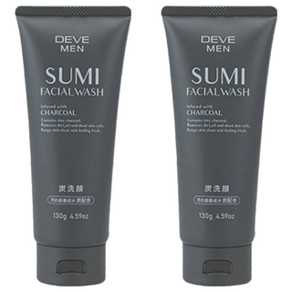 KUMANO 熊野油脂 DEVE去皮脂炭男洗面乳 130g, 2件