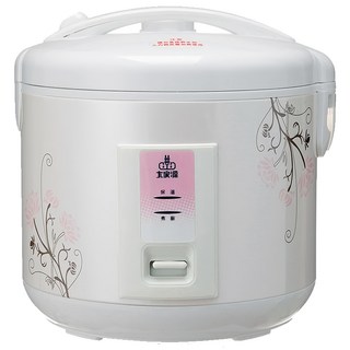 大家源 多功能電子鍋 TCY-3410, 1.8公升 十人份量, 1.0mm不沾塗層內鍋, 食品級PP蒸盤, 白色