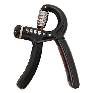 SUCCESS 成功 可調強度防滑握力器, 強化塑膠材質 耐用安全 橡膠溝槽握把設計 10kg-40kg, 黑色, 1個