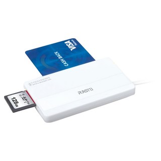 RASTO RT4 超薄型晶片ATM + 記憶卡複合讀卡機, E-PCE136, 1個
