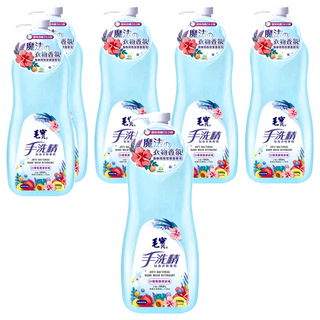 毛寶 手洗精 貼身衣物專用, 清新香氣，去除異味，細密泡沫，深層去污，中性溫和配方，不傷衣物，抗菌率99.9%, 1kg, 6瓶