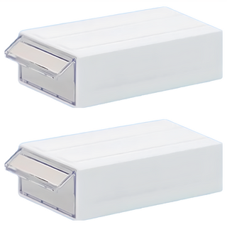 小麥購物 抽屜收納盒 248g, 2個, 白色