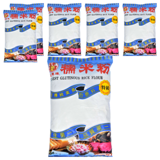 福鹿牌 糯米粉, 湯圓/菜包/麻糬/年糕/蚵仔煎/芝麻糯米球/勾芡等米製食品原料, 600g, 6包