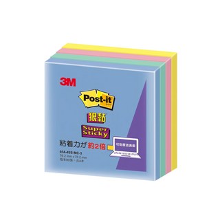 3M Post-it 利貼 狠黏便條紙, 654-4SS-MC-3, 360張, 1組
