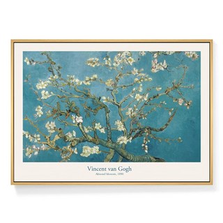 菠蘿選畫所 梵谷 杏花 掛畫 AVAR4606D, 木色