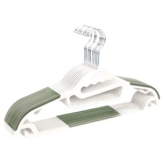 樂邦 多功能無痕防滑衣架 耐用 握感舒適, 綠色, 10個