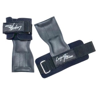 Lexports Fitness 勵動風潮 專業重訓健身 皮革拉力帶 - 暗夜黑/爍日紅, 手腕圓周 12.5~23cm, 1雙