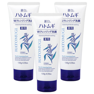 KUMANO 熊野油脂 麗白薏仁洗卸兩用洗面乳 130g, 3條