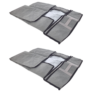 TAILI 太力 牛津布床底收納袋 防潮衣物整理箱 床底置物箱 270g, 灰色, 2個