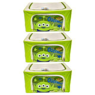 收納王妃 玩具總動員 牛津布收納箱 三眼怪, 青綠色, 3個