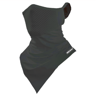 AREX SPORT 戶外騎行防曬面罩親膚冰絲網眼護臉遮頸三角巾 可掛耳 AS-3492 深夜黑, 1條, 均碼(41 x 29cm)