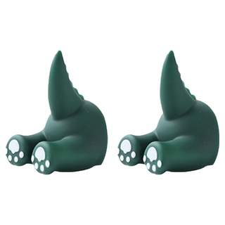 美得像專櫃 動物尾巴牙刷架 恐龍 2個 壁掛式 免打孔 浴室收納