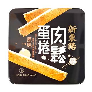 新東陽 精緻肉鬆蛋捲 堅持手工製造 嚴選肉鬆 口感紮實, 306g, 1盒