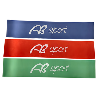 AB Sport 迷你瑜珈彈力圈, 0.4/0.6/1mm 三入組 - 紅藍綠, 紅色 + 綠色 + 藍色, 1組