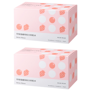 暖暖純手作 草莓蔓越莓綜合果乾水 Set, 低熱量健康美味, 冷泡熱泡皆宜, 5g, 10包, 2盒