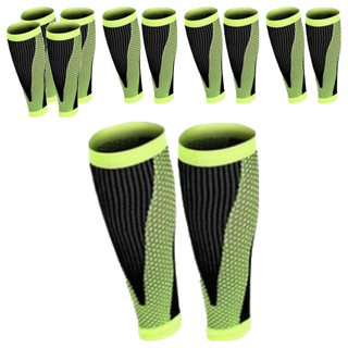AOLIKES 奧力克斯 7965小腿壓力襪 跑步 籃球 足球適用 尼龍材質, M, 綠色, 6雙