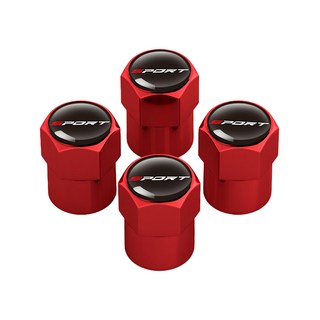 Bebehome 鋁合金輪胎氣門嘴帽, 4個, 紅色