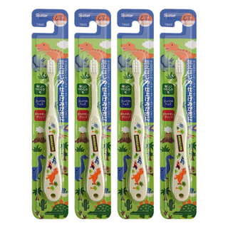 Skater 嬰幼兒軟毛牙刷, 小恐龍 米白色, 4支, 1支