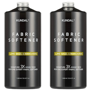 KUNDAL 昆黛爾 Aroma系列 3倍濃縮衣物柔軟精 Lime Basil&Mandarin, 1.58L, 2瓶