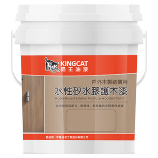 KINGCAT 貓王油漆 水性護木漆 HW-1600-101 透明 1公升(L), 1桶